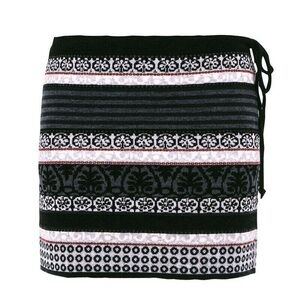 ICELANDIC DESIGNS CHLOE SKIRT WOMENS knit black side tie waist mini SM NWT